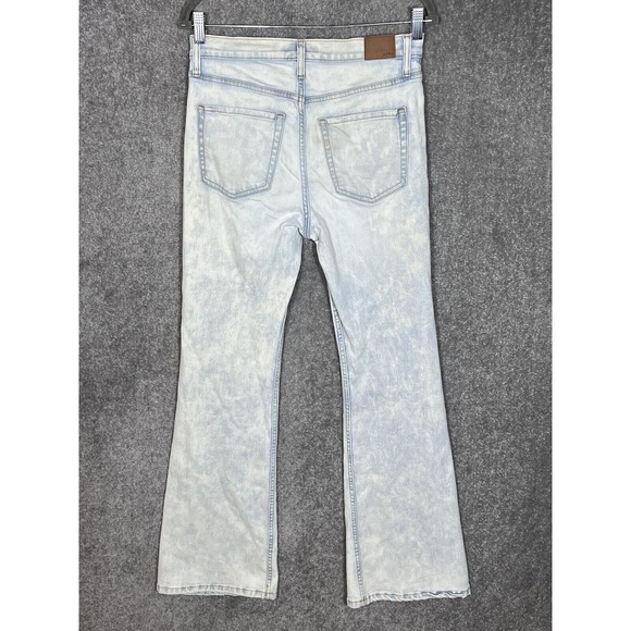 Aeropostale High Rise Flare Jeans Womens Size‎ 8 Acid Wash Distressed Denim - Picture 2 of 15